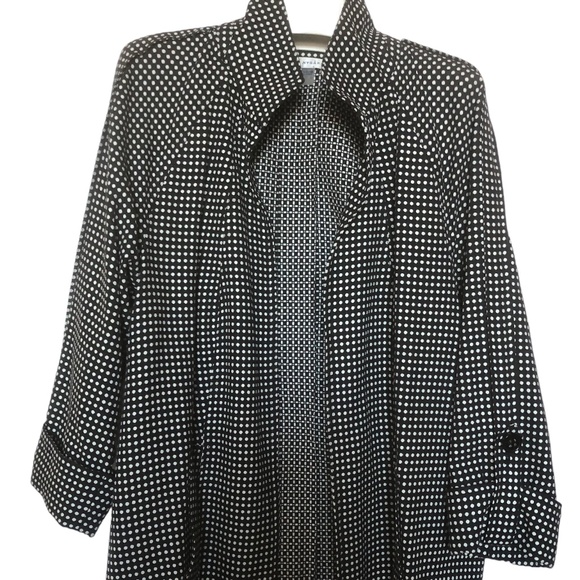 Peter Nygard  Black & White Polka Dot Jacket Large - Picture 1 of 5